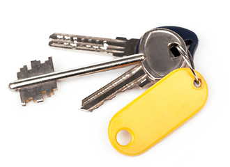 Image showing Key with blank golden label