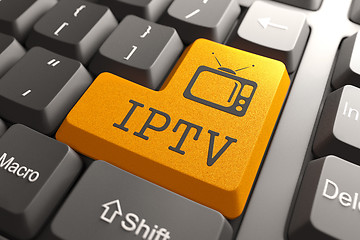 Image showing IPTV on Orange Keyboard Button.