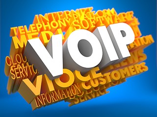 Image showing VOIP. Wordcloud Concept.