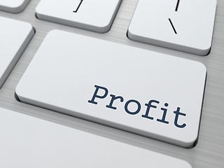 Image showing Profit on White Keyboard Button.