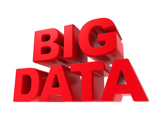 Image showing Big Data - Red Text Isolated on White.