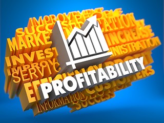 Image showing Profitability. Wordcloud Concept.