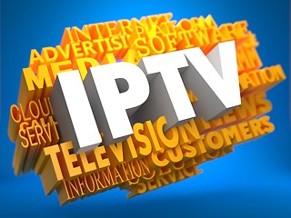 Image showing IPTV. Wordcloud Concept.