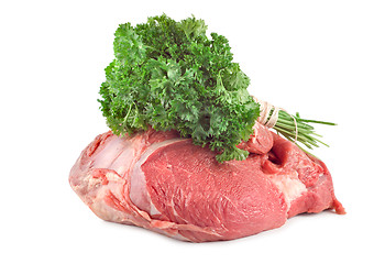 Image showing Meat and parsley