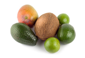 Image showing Tropical fruits isolated