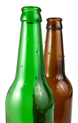 Image showing Two beer bottle isolated