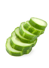 Image showing Fresh cut cucumber