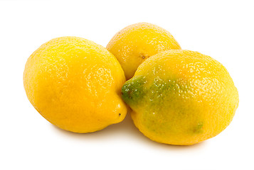 Image showing Three lemons isolated on a white