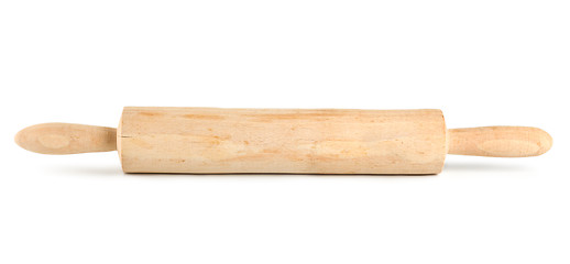 Image showing Wooden rolling pin