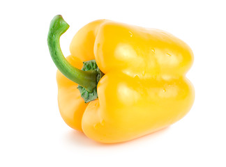 Image showing Fresh wet yellow pepper