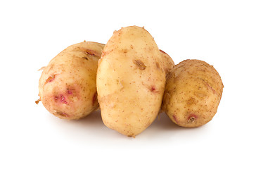 Image showing Raw potato isolated on a white