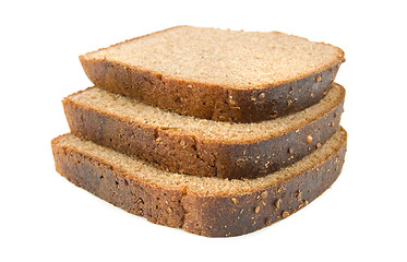 Image showing Three slices of bread