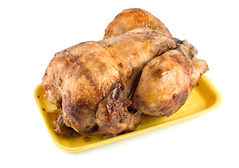 Image showing Fried chicken on a plate isolated