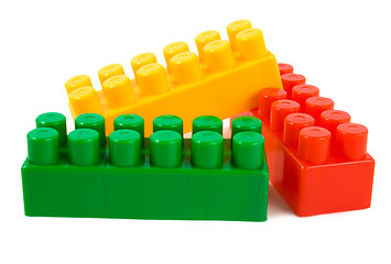 Image showing Stack of colorful building blocks