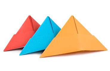 Image showing Colored paper hat isolated 