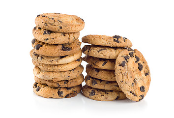 Image showing Chocolate chip cookies isolated