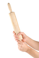 Image showing Rolling pin in a human arm