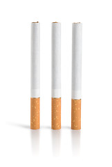 Image showing Three cigarettes Isolated (Path)