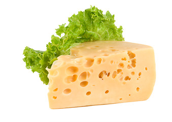 Image showing Cheese with lettuce