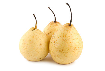 Image showing Three pears isolated