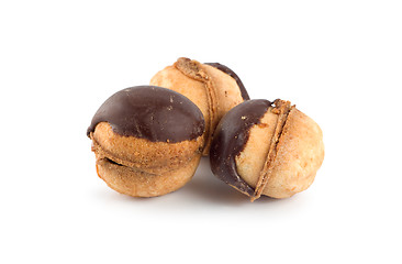 Image showing Cookies covered with chocolate