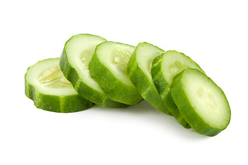 Image showing Green cucumber isolated