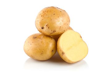 Image showing Four potatoes