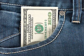 Image showing Dollar in front pocket