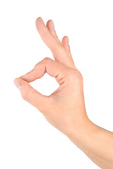 Image showing Hand simulating Ok sign