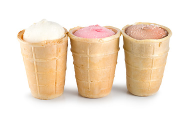 Image showing Three ice cream