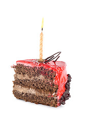 Image showing Birthday cupcake isolated