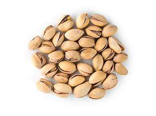 Image showing Pistachios on a white