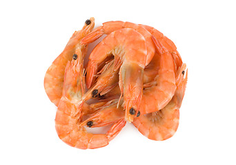 Image showing Boiled shrimps