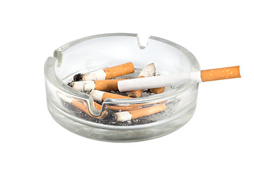 Image showing Ashtray and cigarettes close-up