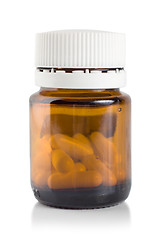 Image showing Bottle of pills isolated