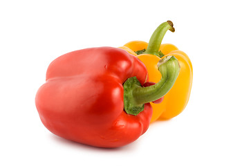 Image showing Yellow and red pepper