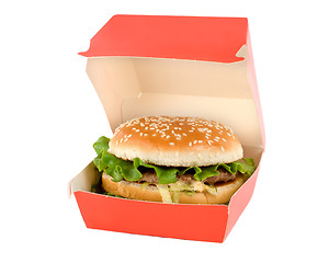 Image showing Hamburger in the red box