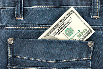 Image showing Dollar in pocket