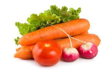 Image showing Fresh vegetables isolated on white