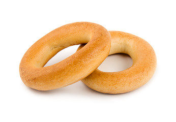 Image showing Two bagels isolated