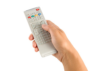 Image showing Remote controller in a hand