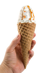 Image showing An ice cream in a hand