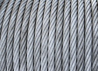 Image showing Steel cable on a coil