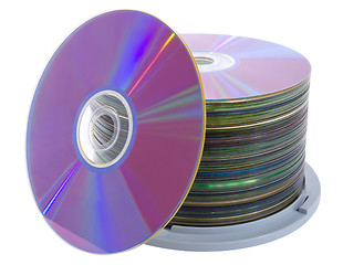 Image showing Pile of cd disks