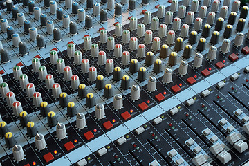 Image showing Professional mixing console