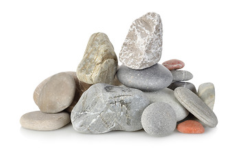 Image showing Heap a stones isolated