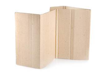 Image showing Torn cardboard isolated