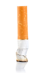 Image showing Cigarette butt (Clipping Path)