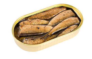 Image showing Sprat fish canned isolated