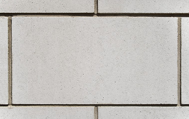 Image showing White brick block with space for text